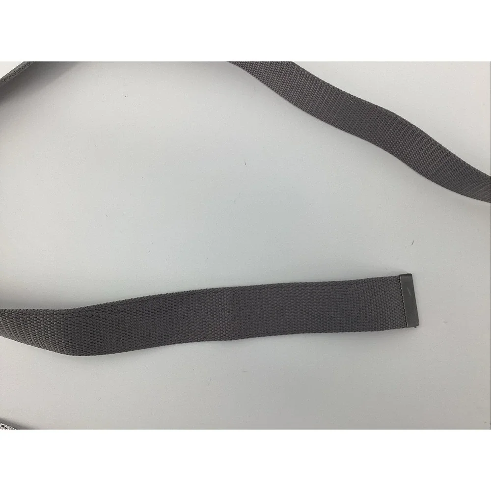 Nike Gray Canvas Swoosh Buckle Belt